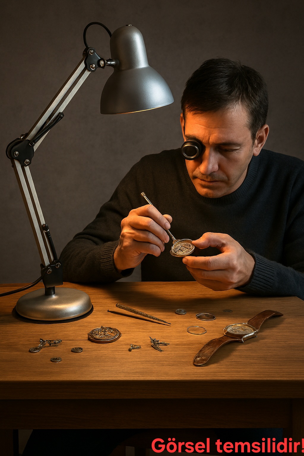 2810 Dekoratif Hareketli Gri Metal Modern Çalışma Masa Lambası Iç Mekan