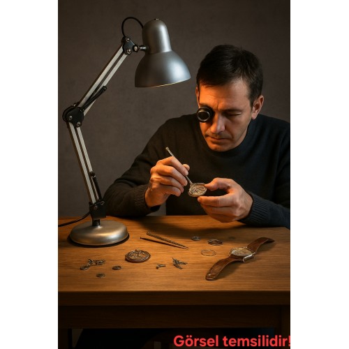 2810 Dekoratif Hareketli Gri Metal Modern Çalışma Masa Lambası Iç Mekan