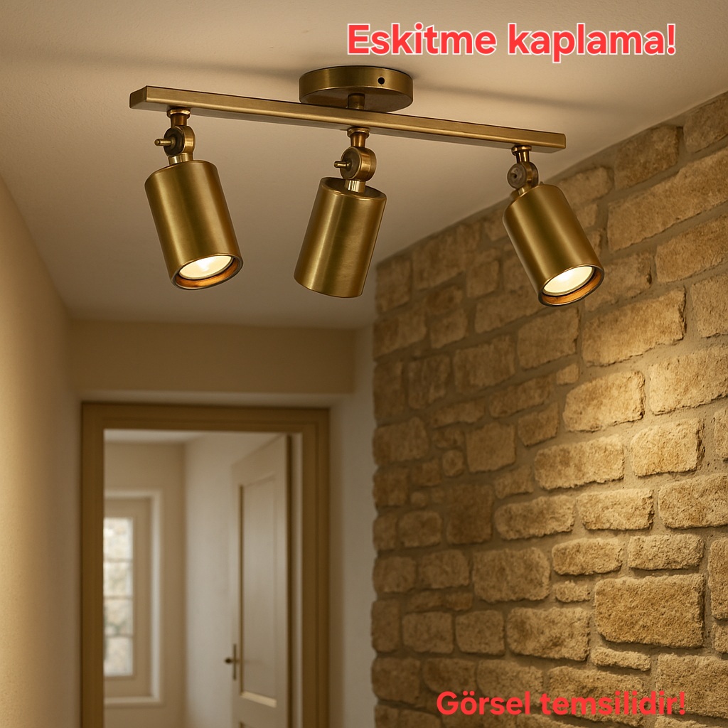 Artur 3'lü Dekoratif Eskitme Kaplama Hareketli Modern Duvar Aplik İç Mekan (GÜNIŞIĞI LED AMPULLER DAHİLDİR...)