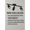 Artur 3'lü Dekoratif Mat Siyah Hareketli Modern Duvar Aplik İç Mekan (GÜNIŞIĞI LED AMPULLER DAHİLDİR...)