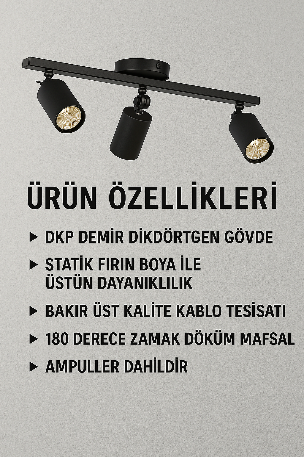 Artur 3'lü Dekoratif Mat Siyah Hareketli Modern Duvar Aplik İç Mekan (GÜNIŞIĞI LED AMPULLER DAHİLDİR...)