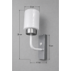 Beta Dekoratif Anahtarlı Beyaz & Krom Metal Modern Duvar Aplik (GÜNIŞIĞI LED AMPUL DAHİLDİR!!!)