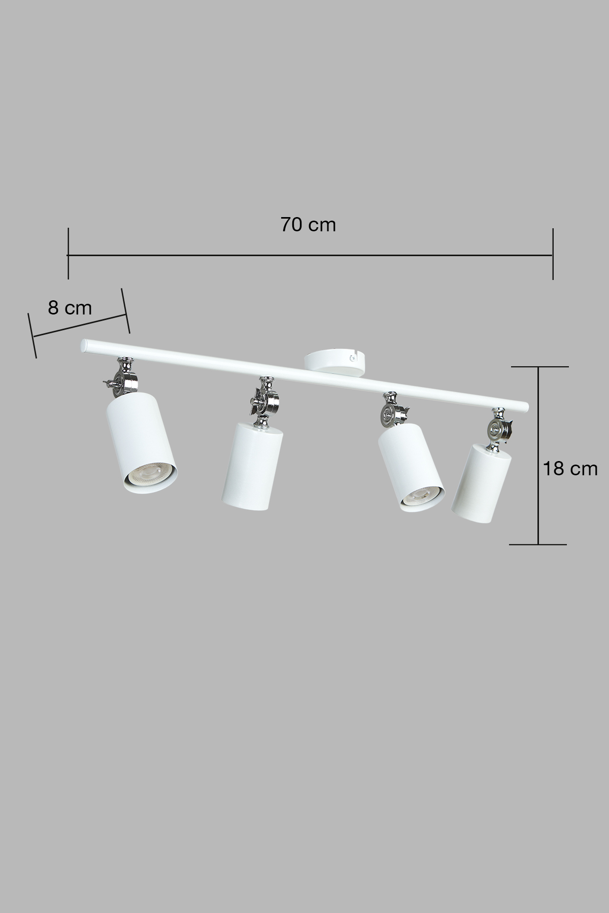 Ector 4'lü Dekoratif Beyaz & Krom Kaplama Hareketli Modern Avize & Aplik (GÜNIŞIĞI LED AMPULLER DAHİLDİR...)