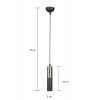 Arya Dekoratif Metal Tavan Sarkıt Siyah & Eskitme Kaplama Tekli Avize (Gün ışığı led ampul dahildir...)