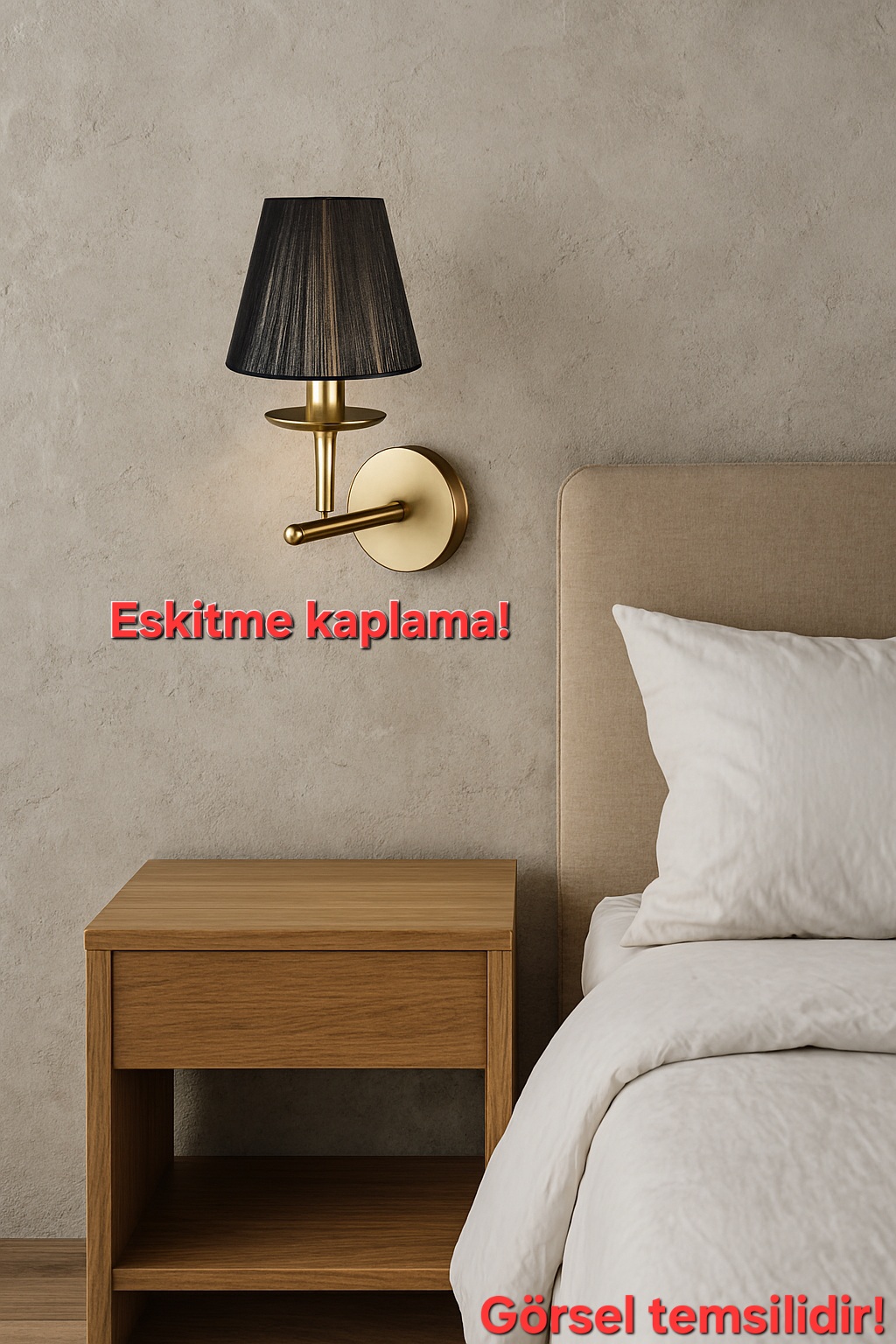 Esila Dekoratif Şapkalı Duvar Aplik Eskitme Modern İç Mekan