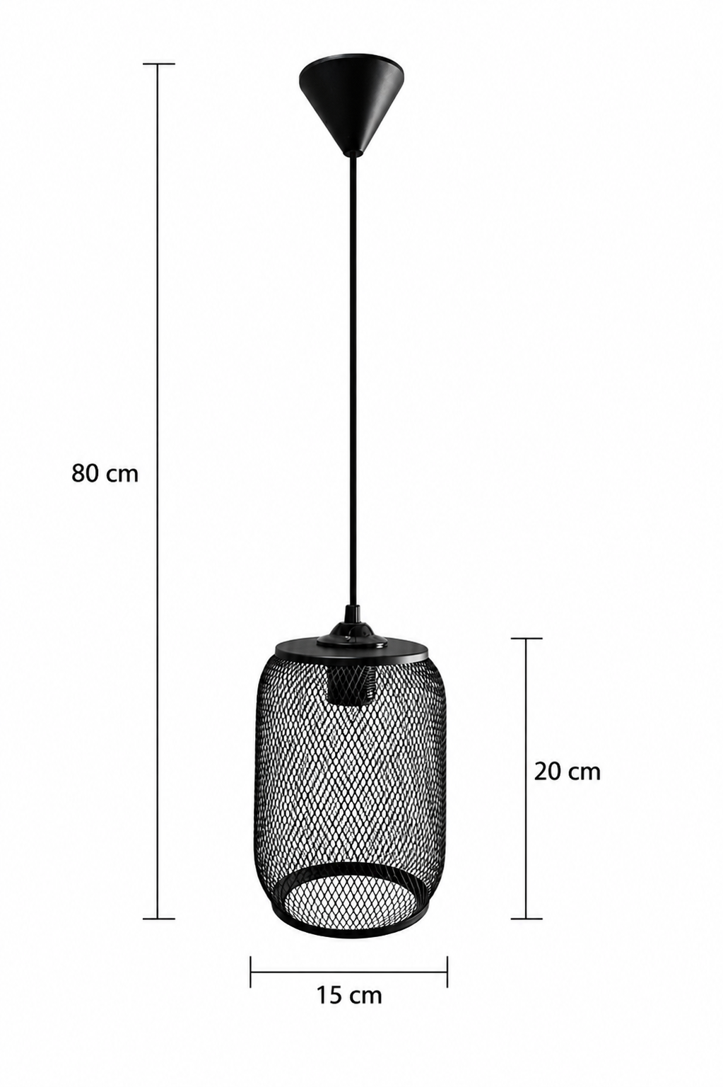 Fıçı Dekoratif Kafesli Özel Tasarım Siyah Metal Modern Tavan Sarkıt Avize İç Mekan