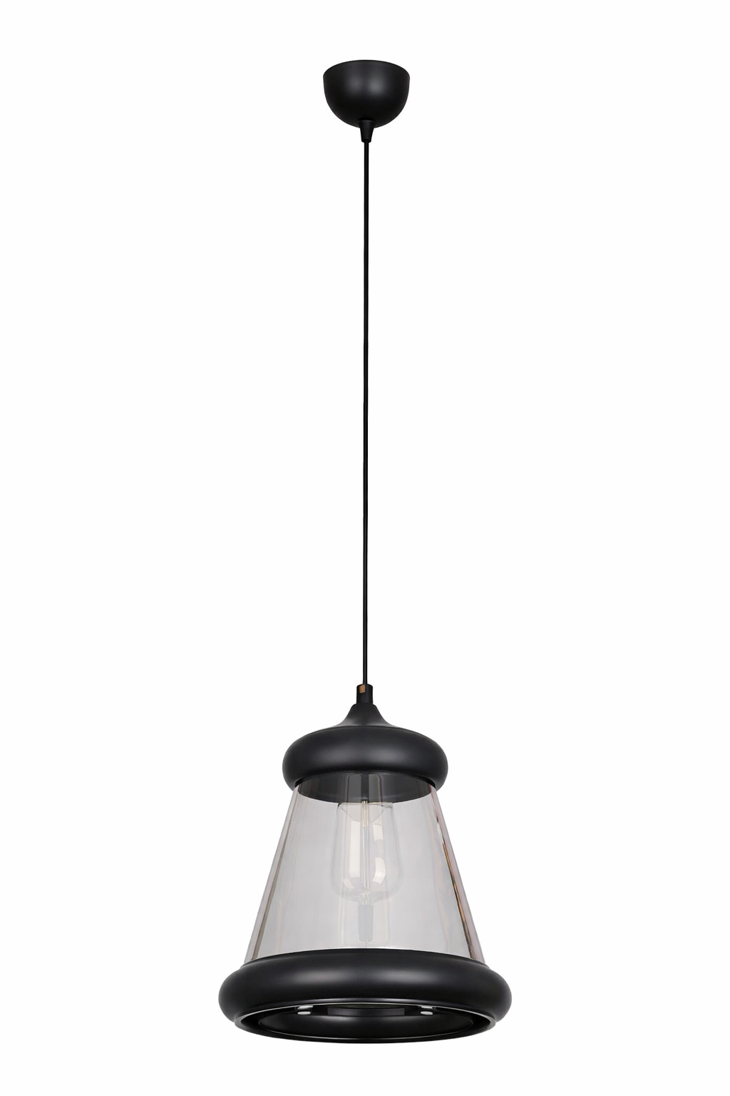 JC22-22B Dekoratif İthal Füme Cam Tekli Tavan Sarkıt Modern İç Mekan