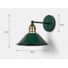 Kleps Dekoratif Yeşil(RAL 6005) & Gold Metal Modern Duvar Aplik İç Mekan