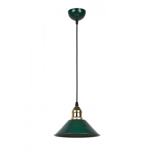 Kleps Tekli Dekoratif Yeşil(RAL 6005) & Gold Metal Modern Tavan Sarkıt İç Mekan