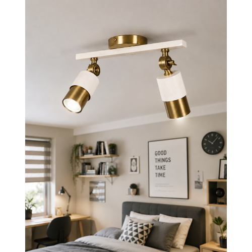 Lotus 2'li Dekoratif Eskitme Kaplama & Krem Modern Avize & Aplik (GÜNIŞIĞI LED AMPULLER DAHİLDİR...)