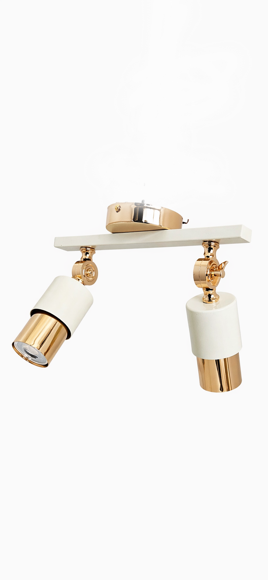 Lotus 2'li Dekoratif Gold Kaplama & Krem Modern Avize & Aplik (GÜNIŞIĞI LED AMPULLER DAHİLDİR...)
