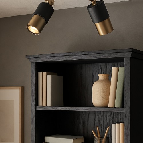 Lotus 2'li Dekoratif Eskitme Kaplama & Siyah Modern Avize & Aplik (GÜNIŞIĞI LED AMPULLER DAHİLDİR...)