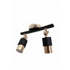 Lotus 2'li Dekoratif Gold Kaplama & Siyah Modern Avize & Aplik (GÜNIŞIĞI LED AMPULLER DAHİLDİR...)