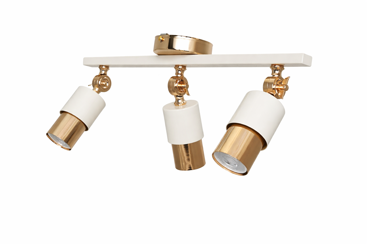 Lotus 3'lü Dekoratif Gold Kaplama & Krem Modern Avize & Aplik (GÜNIŞIĞI LED AMPULLER DAHİLDİR...)