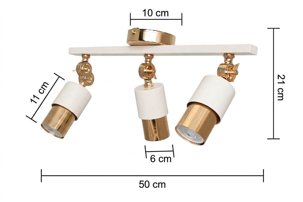 Lotus 3'lü Dekoratif Gold Kaplama & Krem Modern Avize & Aplik (GÜNIŞIĞI LED AMPULLER DAHİLDİR...)