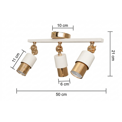 Lotus 3'lü Dekoratif Gold Kaplama & Krem Modern Avize & Aplik (GÜNIŞIĞI LED AMPULLER DAHİLDİR...)
