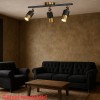 Lotus 3'lü Dekoratif Eskitme Kaplama & Siyah Modern Avize & Aplik (GÜNIŞIĞI LED AMPULLER DAHİLDİR...)