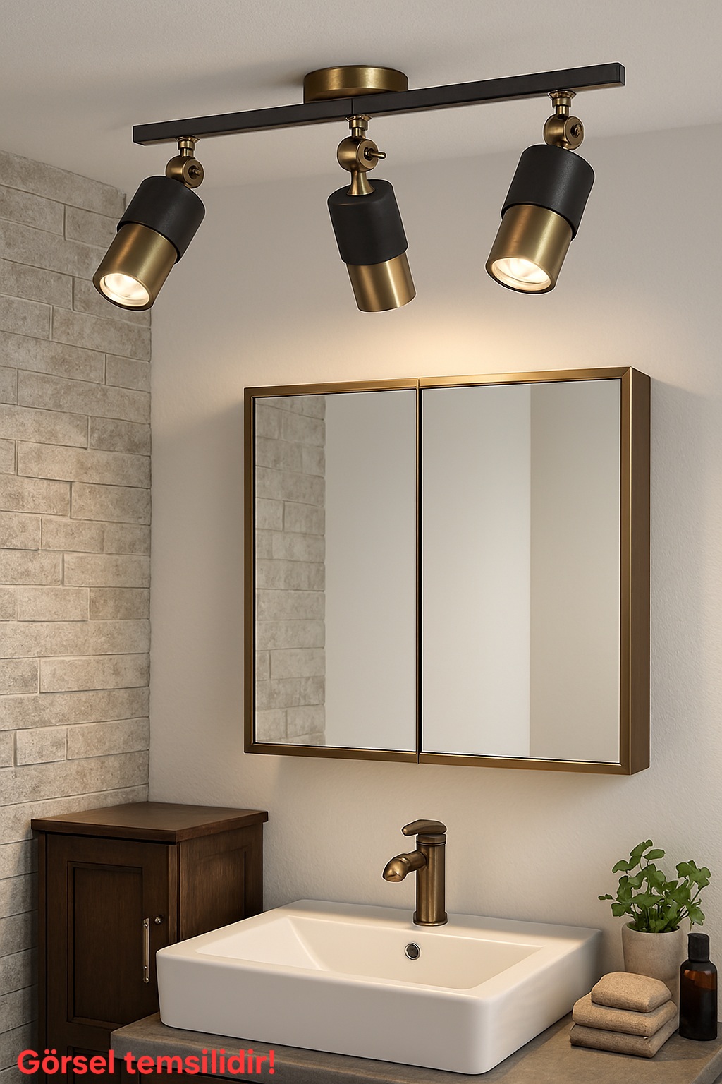 Lotus 3'lü Dekoratif Eskitme Kaplama & Siyah Modern Avize & Aplik (GÜNIŞIĞI LED AMPULLER DAHİLDİR...)