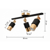 Lotus 3'lü Dekoratif Gold Kaplama & Siyah Modern Avize & Aplik (GÜNIŞIĞI LED AMPULLER DAHİLDİR...)