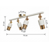 Lotus 4'lü Dekoratif Gold Kaplama & Krem Modern Avize & Aplik (GÜNIŞIĞI LED AMPULLER DAHİLDİR...)
