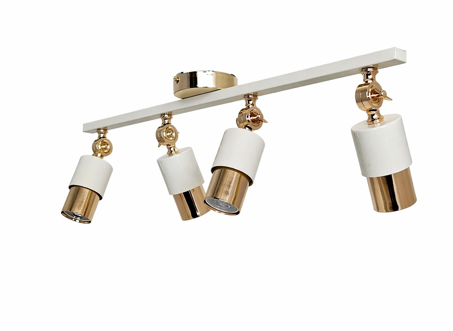 Lotus 4'lü Dekoratif Gold Kaplama & Krem Modern Avize & Aplik (GÜNIŞIĞI LED AMPULLER DAHİLDİR...)