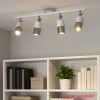 Lotus 4'lü Dekoratif Krom Kaplama & Beyaz Modern Avize & Aplik (GÜNIŞIĞI LED AMPULLER DAHİLDİR...)