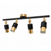 Lotus 4'lü Dekoratif Gold Kaplama & Siyah Modern Avize & Aplik (GÜNIŞIĞI LED AMPULLER DAHİLDİR...)