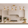 Lotus 6'lı Dekoratif Gold Kaplama & Krem Modern Avize & Aplik (GÜNIŞIĞI LED AMPULLER DAHİLDİR...)