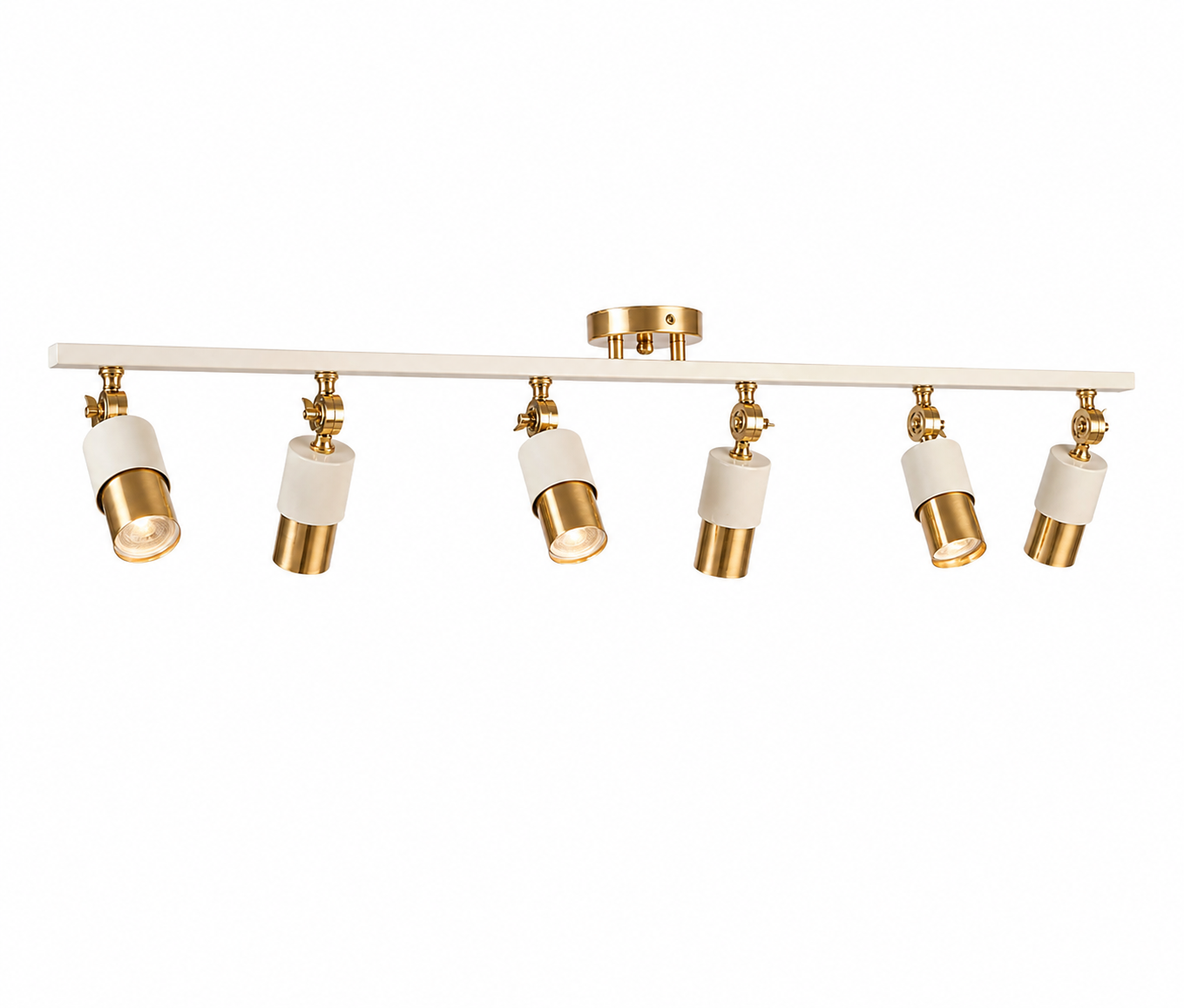 Lotus 6'lı Dekoratif Gold Kaplama & Krem Modern Avize & Aplik (GÜNIŞIĞI LED AMPULLER DAHİLDİR...)
