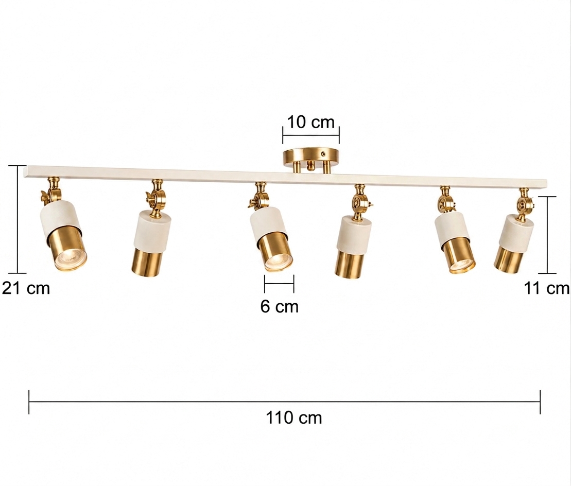 Lotus 6'lı Dekoratif Gold Kaplama & Krem Modern Avize & Aplik (GÜNIŞIĞI LED AMPULLER DAHİLDİR...)