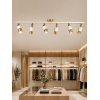 Lotus 6'lı Dekoratif Gold Kaplama & Krem Modern Avize & Aplik (GÜNIŞIĞI LED AMPULLER DAHİLDİR...)