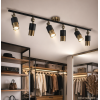 Lotus 6'lı Dekoratif Eskitme Kaplama & Siyah Modern Avize & Aplik (GÜNIŞIĞI LED AMPULLER DAHİLDİR...)