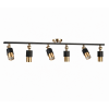 Lotus 6'lı Dekoratif Gold Kaplama & Siyah Modern Avize & Aplik (GÜNIŞIĞI LED AMPULLER DAHİLDİR...)