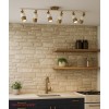 Lotus 6'lı Dekoratif Eskitme Kaplama & Krem Modern Avize & Aplik (GÜNIŞIĞI LED AMPULLER DAHİLDİR...)