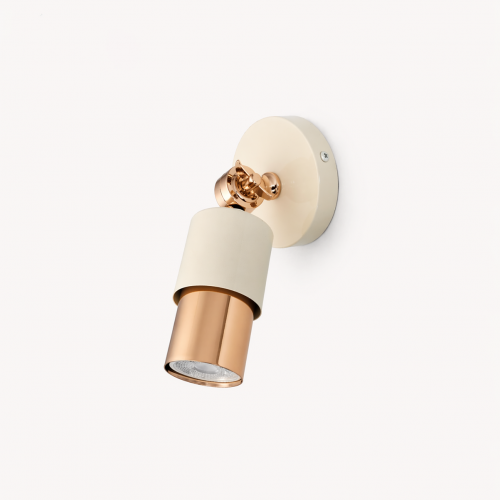 Lotus Tekli Dekoratif Gold Kaplama & Krem Hareketli Duvar Aplik (GÜNIŞIĞI LED AMPUL DAHİLDİR...)