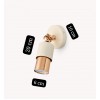 Lotus Tekli Dekoratif Gold Kaplama & Krem Hareketli Duvar Aplik (GÜNIŞIĞI LED AMPUL DAHİLDİR...)