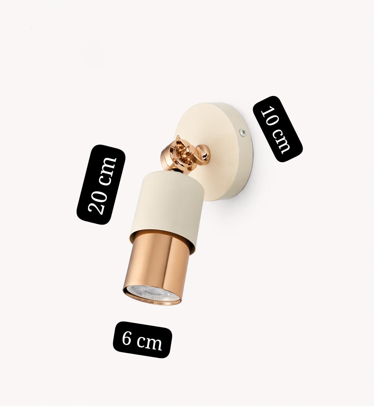 Lotus Tekli Dekoratif Gold Kaplama & Krem Hareketli Duvar Aplik (GÜNIŞIĞI LED AMPUL DAHİLDİR...)
