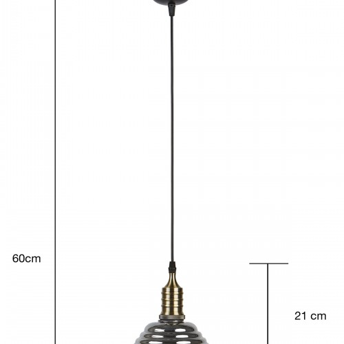 LY8004 Dekoratif İthal Füme Cam Tekli Sarkıt Modern İç Mekan