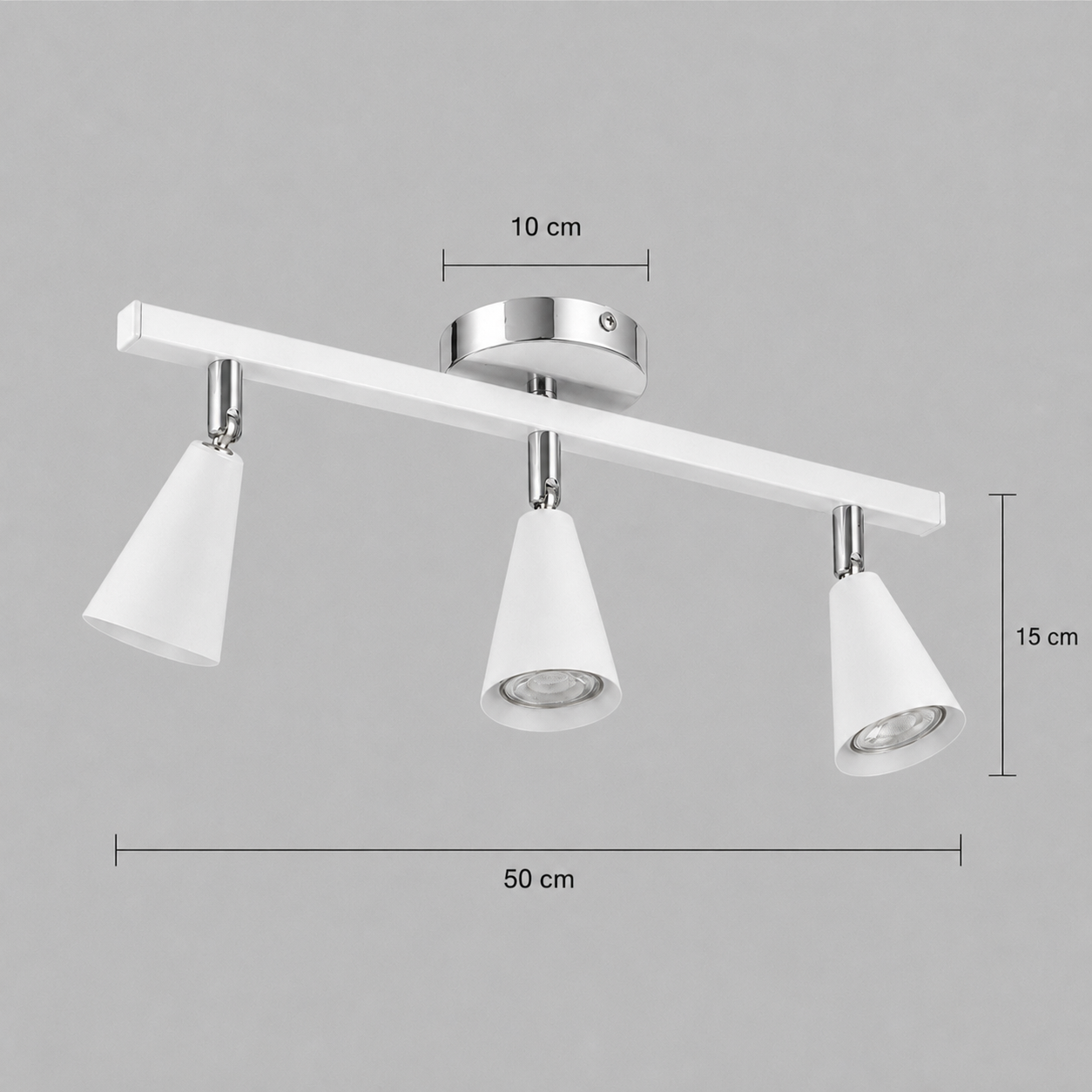 Merlin 3'lü Dekoratif Hareketli Beyaz & Krom Modern Metal Avize İç Mekan (GÜNIŞIĞI LED AMPULLER DAHİLDİR...)