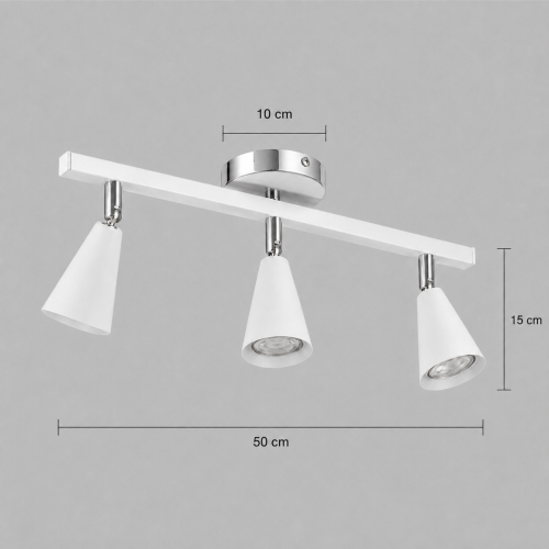 Merlin 3'lü Dekoratif Hareketli Beyaz & Krom Modern Metal Avize İç Mekan (GÜNIŞIĞI LED AMPULLER DAHİLDİR...)