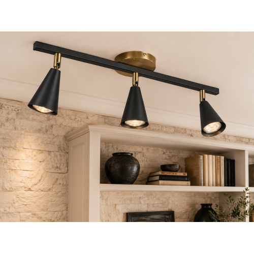 Merlin 3'lü Dekoratif Hareketli Siyah & Eskitme Modern Metal Avize İç Mekan (GÜNIŞIĞI LED AMPULLER DAHİLDİR...)