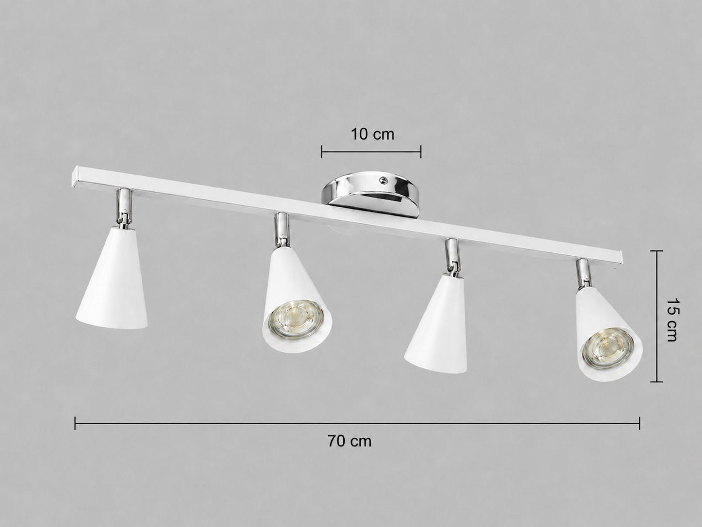Merlin 4'lü Dekoratif Hareketli Beyaz & Krom Modern Metal Avize İç Mekan (GÜNIŞIĞI LED AMPULLER DAHİLDİR...)