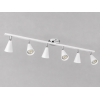 Merlin 6'lı Dekoratif Hareketli Beyaz & Krom Modern Metal Avize İç Mekan (GÜNIŞIĞI LED AMPULLER DAHİLDİR...)