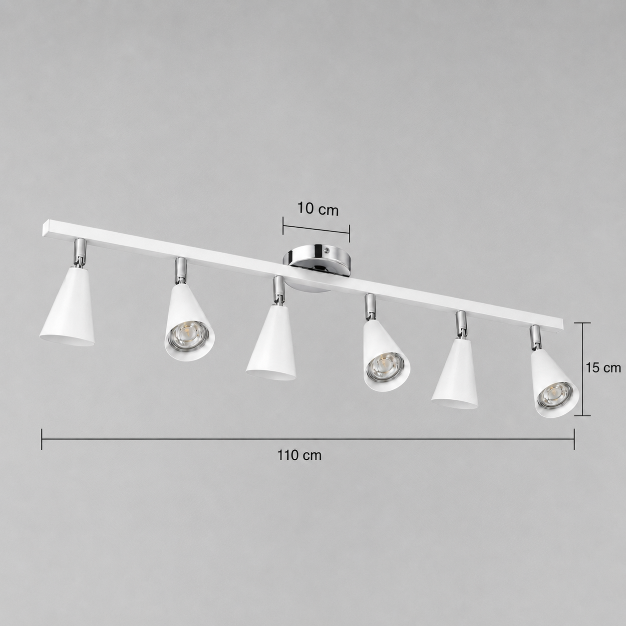 Merlin 6'lı Dekoratif Hareketli Beyaz & Krom Modern Metal Avize İç Mekan (GÜNIŞIĞI LED AMPULLER DAHİLDİR...)