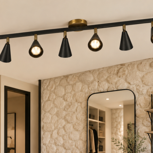 Merlin 6'lı Dekoratif Hareketli Siyah & Eskitme Modern Metal Avize İç Mekan (GÜNIŞIĞI LED AMPULLER DAHİLDİR...)