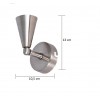 Merkür Tekli Dekoratif Mat Krom Metal Modern Duvar Aplik Iç Mekan (GÜNIŞIĞI LED AMPUL DAHİLDİR!!!)