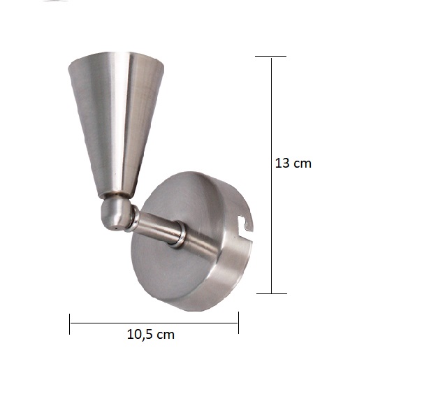 Merkür Tekli Dekoratif Mat Krom Metal Modern Duvar Aplik Iç Mekan (GÜNIŞIĞI LED AMPUL DAHİLDİR!!!)