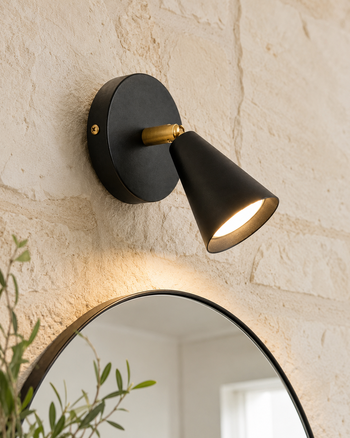 Merlin Dekoratif Hareketli Siyah & Eskitme Modern Metal Duvar Aplik İç Mekan (GÜNIŞIĞI LED AMPUL DAHİLDİR...)