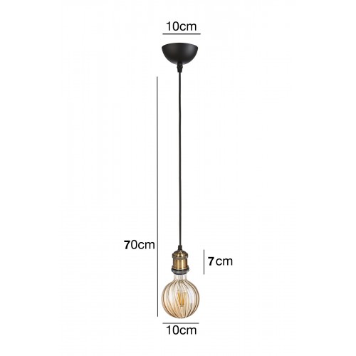 Point Dekoratif İthal Duy Kılıflı Tekli Sarkıt Avize Modern Iç Mekan (RUSTİK LED AMPUL DAHİLDİR!!!)