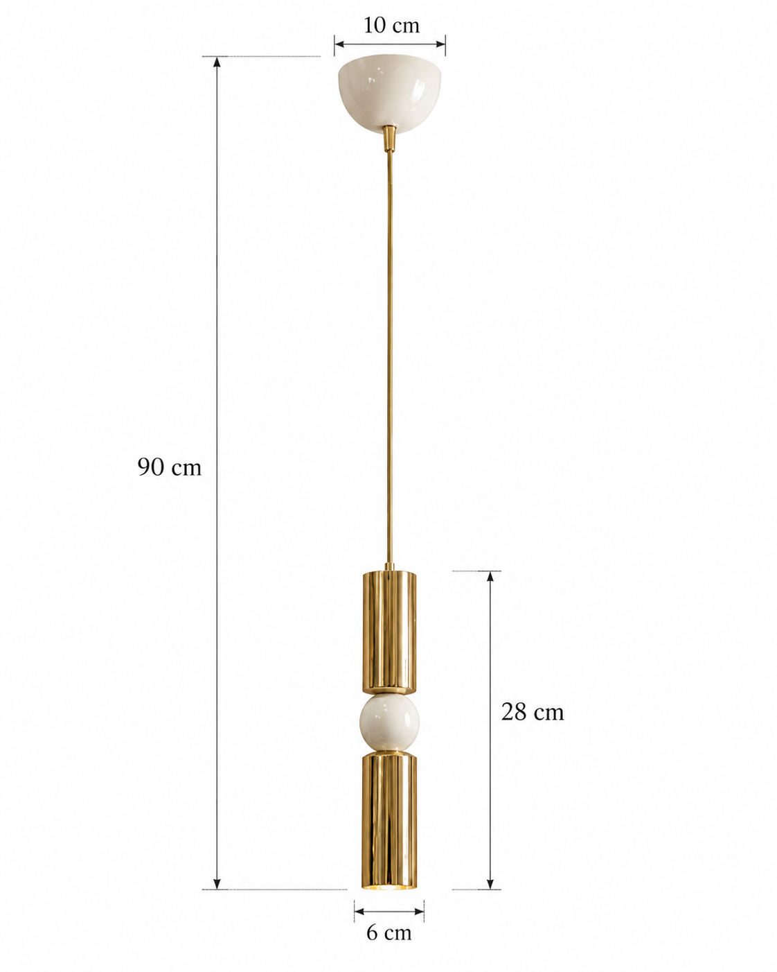 Petra Dekoratif Krem & Gold Modern Tavan Sarkıt Tekli Avize İç Mekan (GÜN IŞIĞI LED AMPUL DAHİLDİR...)